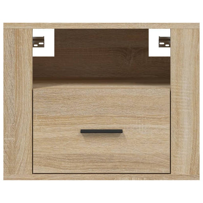 Sonoma Oak Wall-Mounted Bedside Cabinets - Set of 2, 50x36x40 cm