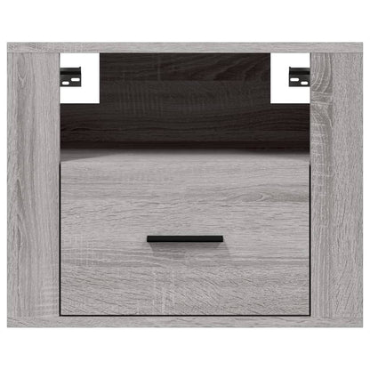 Grey Sonoma Wall-Mounted Bedside Cabinets Set of 2 - 50x36x40 cm