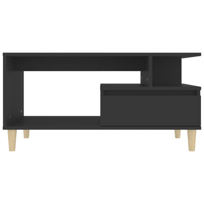 Coffee Table Black 90x49x45 cm Engineered Wood