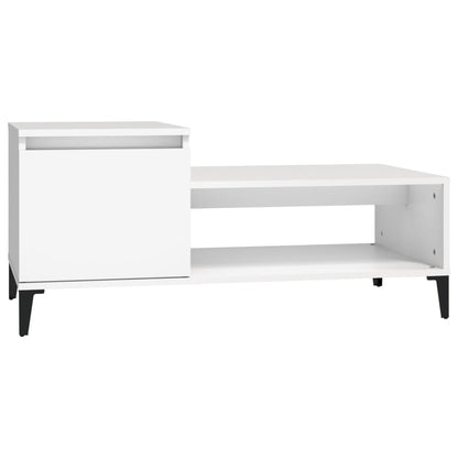 Coffee Table White 100x50x45 cm Engineered Wood