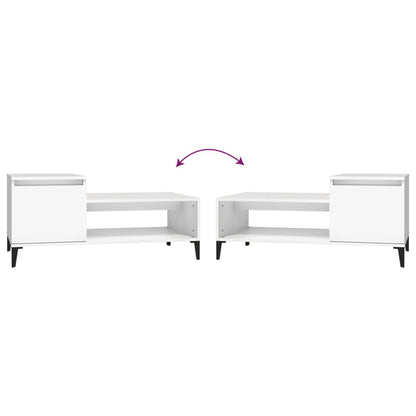 Coffee Table White 100x50x45 cm Engineered Wood