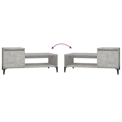 Coffee Table Concrete Grey 100x50x45 cm Engineered Wood
