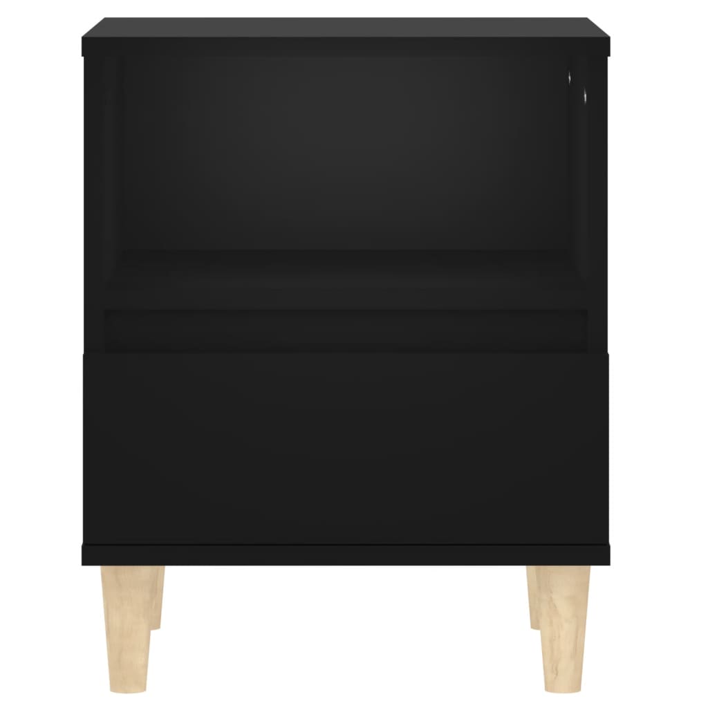 Sleek Black Bedside Cabinet, 40x35x50 cm - Stylish & Functional Design