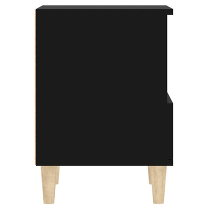 Sleek Black Bedside Cabinet, 40x35x50 cm - Stylish & Functional Design