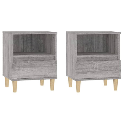 Grey Sonoma Bedside Cabinets 2 pcs, 40x35x50 cm - Stylish & Compact