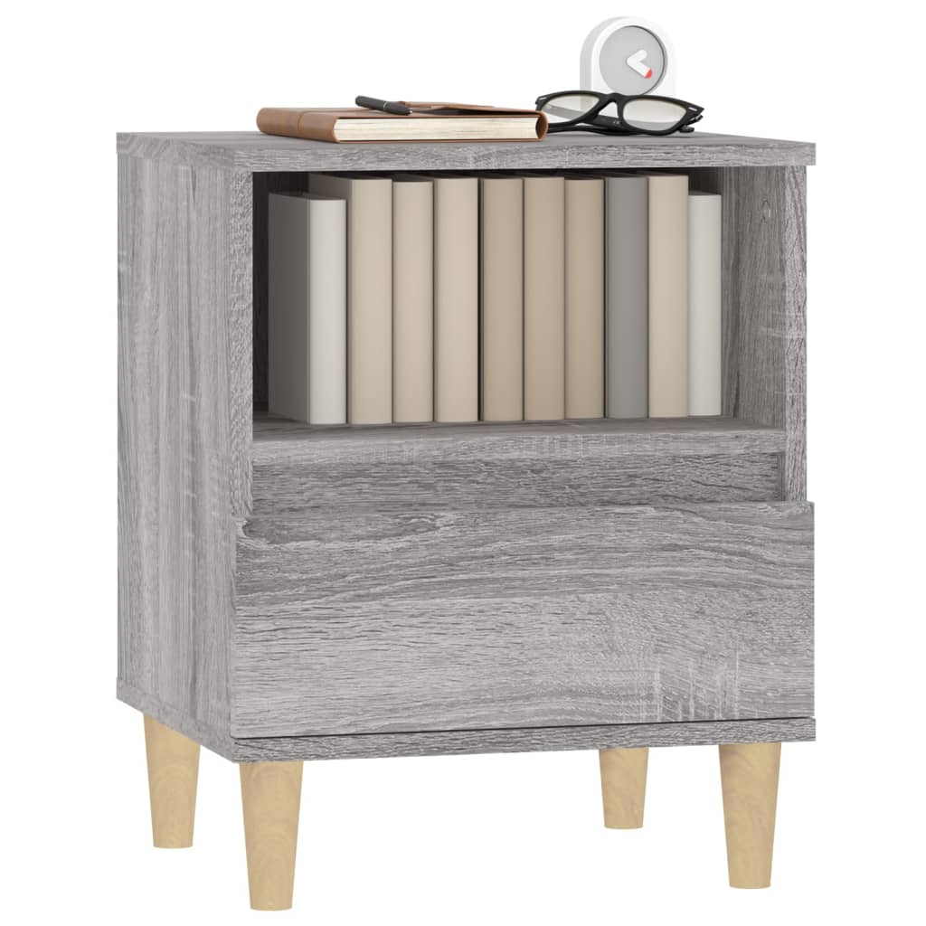 Grey Sonoma Bedside Cabinets 2 pcs, 40x35x50 cm - Stylish & Compact