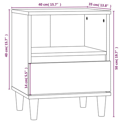 Grey Sonoma Bedside Cabinets 2 pcs, 40x35x50 cm - Stylish & Compact