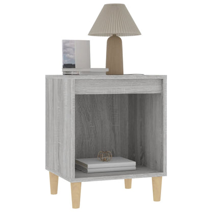 Grey Sonoma Bedside Cabinet 40x35x50 cm - Stylish & Compact Design