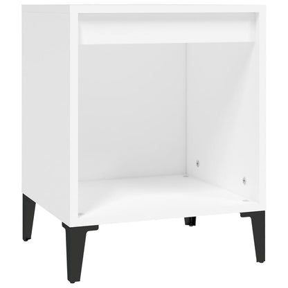Sleek White Bedside Cabinet - Compact 40x35x50 cm MDF Design