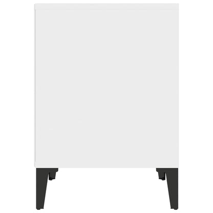 Sleek White Bedside Cabinet - Compact 40x35x50 cm MDF Design
