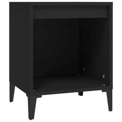 Black Bedside Cabinet, 40x35x50 cm - Sleek & Stylish Design