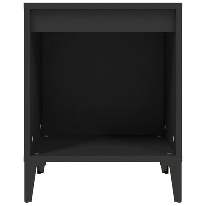 Black Bedside Cabinet, 40x35x50 cm - Sleek & Stylish Design