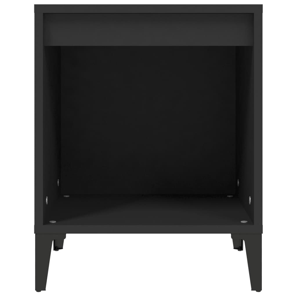 Black Bedside Cabinets Set of 2 - 40x35x50 cm - Sleek & Stylish Design