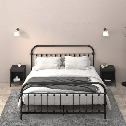 Black Bedside Cabinets Set of 2 - 40x35x50 cm - Sleek & Stylish Design