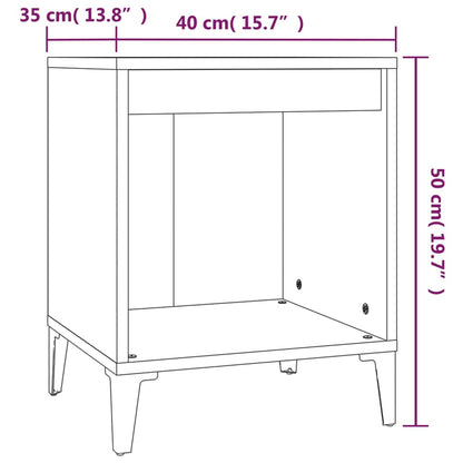 Concrete Grey Bedside Cabinet 40x35x50 cm - Modern Style Storage