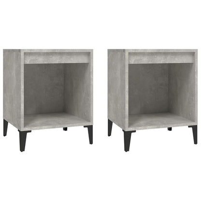 Set of 2 Concrete Grey Bedside Cabinets 40x35x50 cm