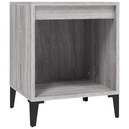 Modern Grey Sonoma Bedside Cabinets Set, 40x35x50 cm, 2 Pieces