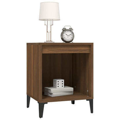 Brown Oak Bedside Cabinets 2 Pcs - 40x35x50 cm | Stylish Bedroom Storage