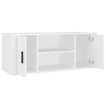 TV Cabinet White 100x35x40 cm Engineered Wood