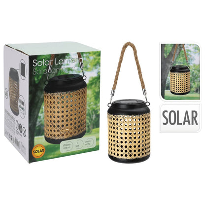 Progarden LED Solar Lantern - Portable with Handle, Black
