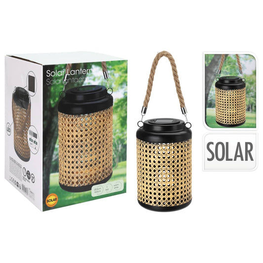 Progarden LED Solar Lantern - Portable with Handle, Black