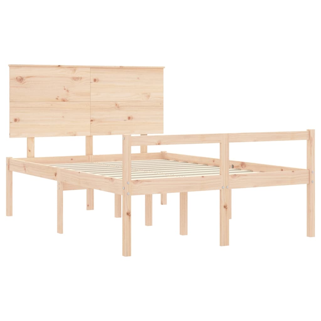 Senior Bed without Mattress 140x190 cm Solid Wood