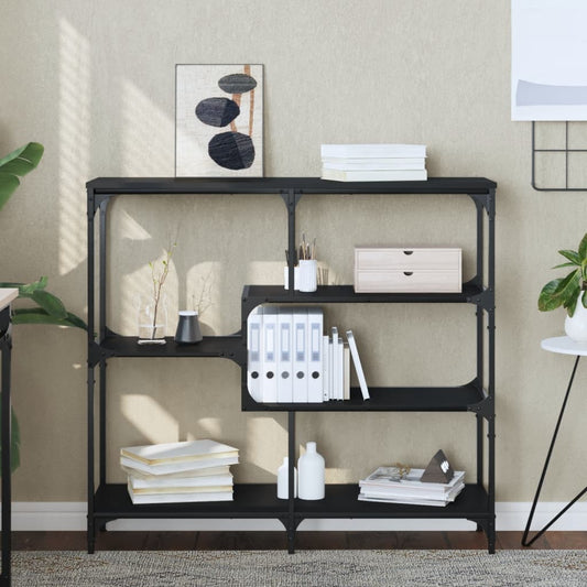 Black Engineered Wood Console Table - 103x32x95 cm