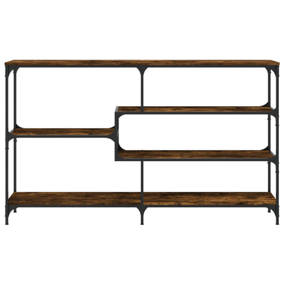 Smoked Oak Console Table - Engineered Wood, 160x32x95 cm