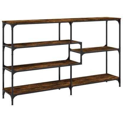 Smoked Oak Console Table - Engineered Wood, 160x32x95 cm
