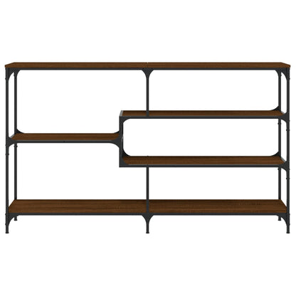 Brown Oak Console Table - Engineered Wood, 160x32x95 cm