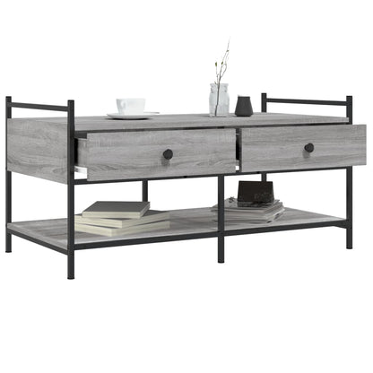 Coffee Table Grey Sonoma 99x50x50 cm Engineered Wood