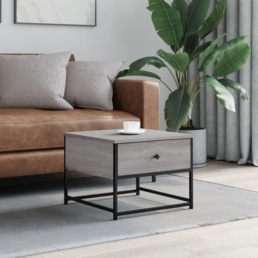 Coffee Table Grey Sonoma 51x51x40 cm Engineered Wood