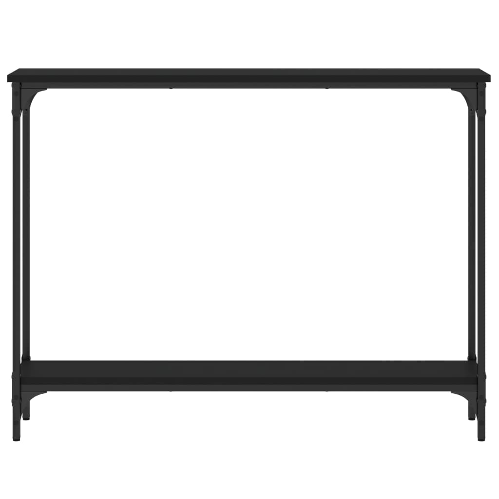 Black Engineered Wood Console Table - 100x22.5x75 cm