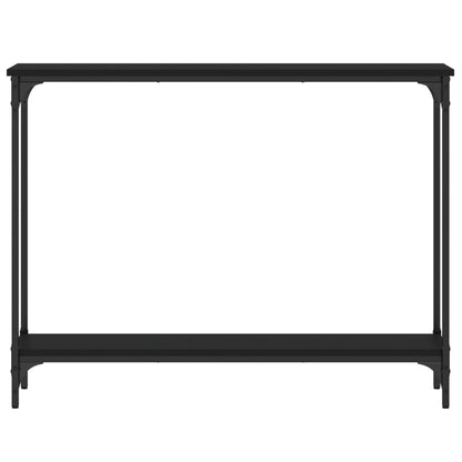 Black Engineered Wood Console Table - 100x22.5x75 cm