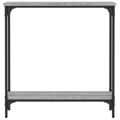 Sonoma Grey Console Table - Engineered Wood 75x22.5x75 cm