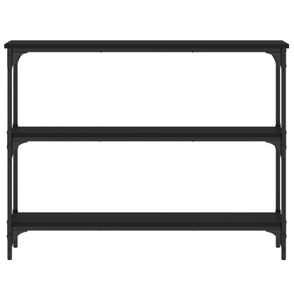 Modern Black Console Table - Engineered Wood, 100x22.5x75 cm