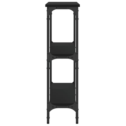 Modern Black Console Table - Engineered Wood, 100x22.5x75 cm