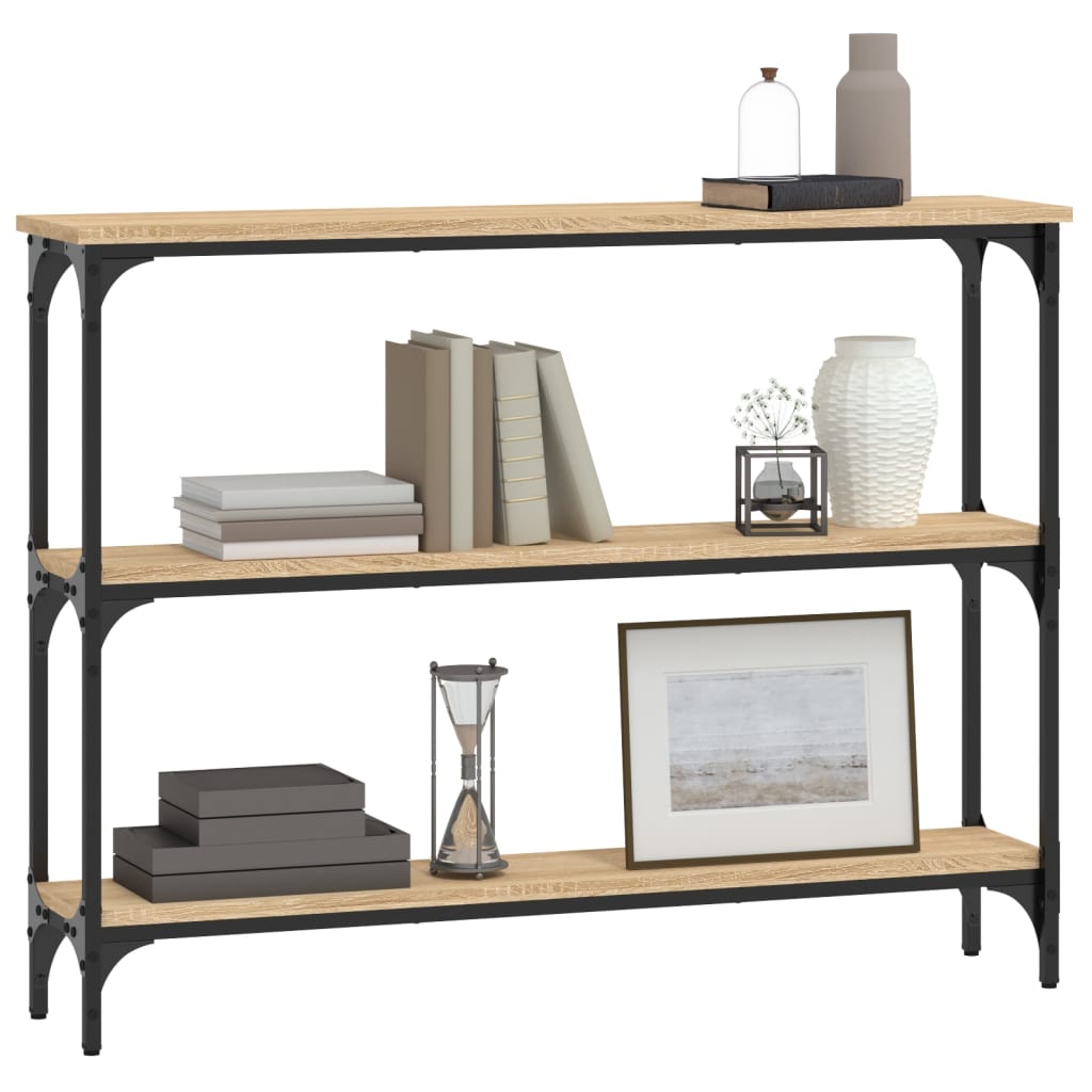 Sonoma Oak Console Table - 100x22.5x75 cm - Engineered Wood