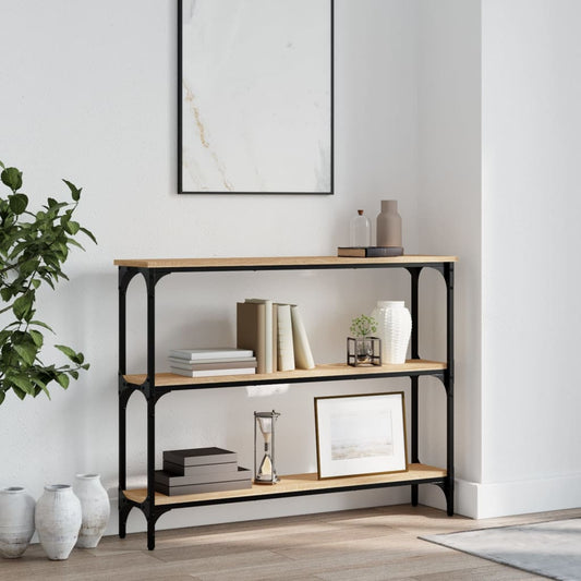 Sonoma Oak Console Table - 100x22.5x75 cm - Engineered Wood