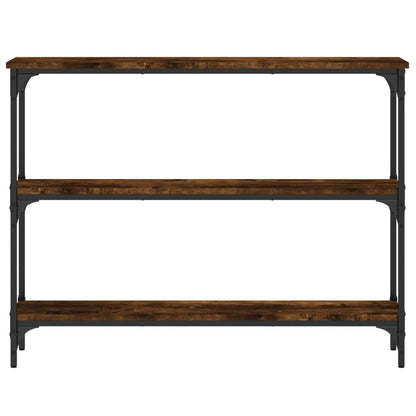 Smoked Oak Console Table - 100x22.5x75 cm, Engineered Wood