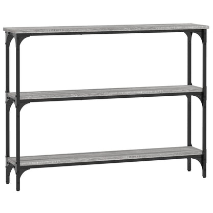 Sonoma Grey Console Table - Engineered Wood, 100x22.5x75cm