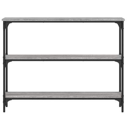 Sonoma Grey Console Table - Engineered Wood, 100x22.5x75cm