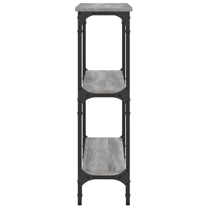Sonoma Grey Console Table - Engineered Wood, 100x22.5x75cm