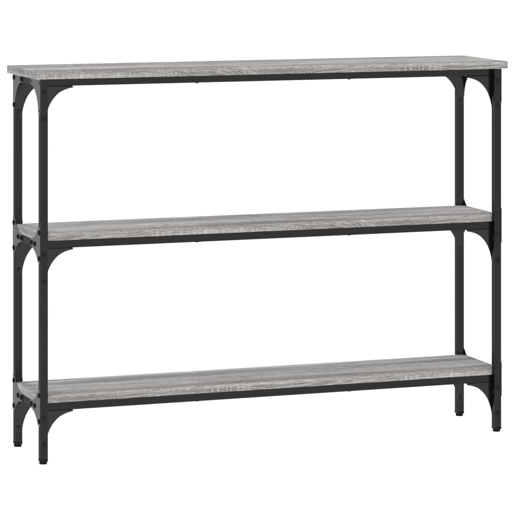 Sonoma Grey Console Table - Engineered Wood, 100x22.5x75cm