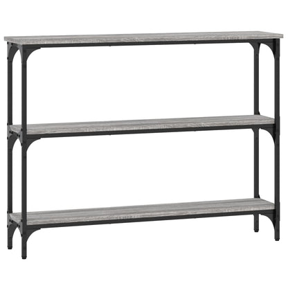 Sonoma Grey Console Table - Engineered Wood, 100x22.5x75cm