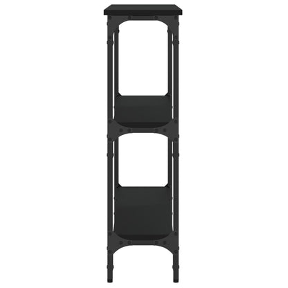 Black Engineered Wood Console Table - 75x22.5x75 cm