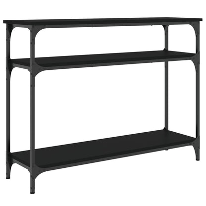 Modern Black Console Table - Engineered Wood, 100x29x75 cm