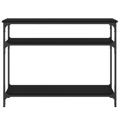 Modern Black Console Table - Engineered Wood, 100x29x75 cm