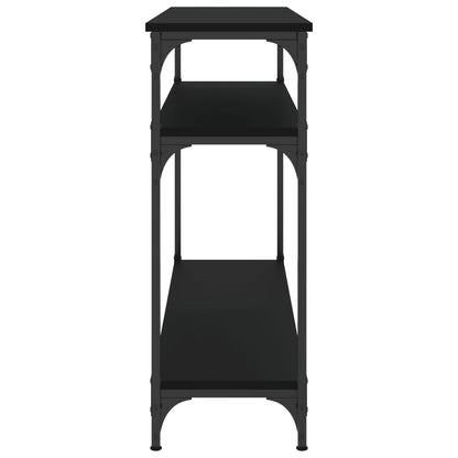 Modern Black Console Table - Engineered Wood, 100x29x75 cm