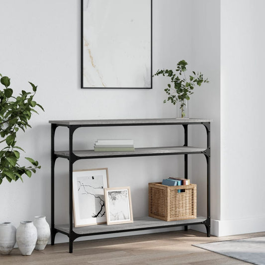Sonoma Grey Console Table - 100x29x75 cm Engineered Wood